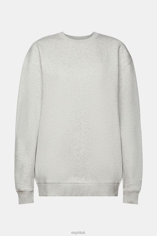 Esprit Cotton Blend Pullover Sweatshirt Women Light Grey Sweatshirts & Hoodies P0D0X28 - Image 5