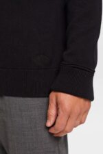 Esprit Cotton Crewneck Sweatshirt Men Black Sweatshirts & Hoodies P0D0X578 - Image 3