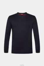 Esprit Cotton Crewneck Sweatshirt Men Navy Sweatshirts & Hoodies P0D0X579 - Image 5