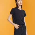 Esprit Cotton crewneck t-shirt Women Black T-Shirts P0D0X454