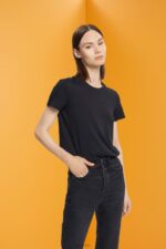 Esprit Cotton crewneck t-shirt Women Black T-Shirts P0D0X454