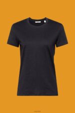 Esprit Cotton crewneck t-shirt Women Black T-Shirts P0D0X454 - Image 5