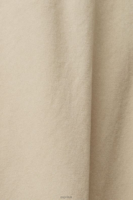 Esprit Cotton jogger-style tapered cargo trousers Men Sand Trousers & Pants P0D0X674 - Image 4