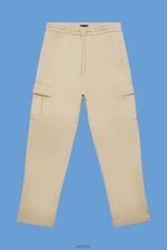 Esprit Cotton jogger-style tapered cargo trousers Men Sand Trousers & Pants P0D0X674 - Image 5