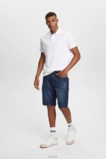 Esprit Cotton Mesh Polo Shirt Men White Polos P0D0X567 - Image 2