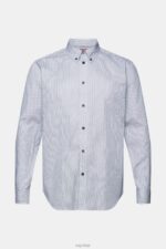 Esprit Cotton Poplin Shirt Men Navy Shirts P0D0X575 - Image 5
