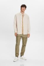 Esprit Cotton Poplin Shirt Men Sand Shirts P0D0X574 - Image 2