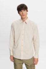 Esprit Cotton Poplin Shirt Men Sand Shirts P0D0X574