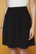 Esprit Crepe mini skirt Women Black Skirts P0D0X262 - Image 3