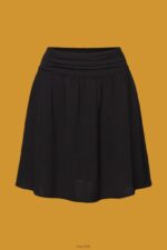 Esprit Crepe mini skirt Women Black Skirts P0D0X262 - Image 5