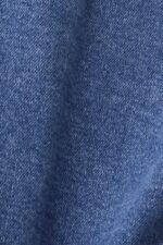 Esprit Cropped denim jacket with frayed trim Women Blue Dark Wash Jackets P0D0X311 - Image 4