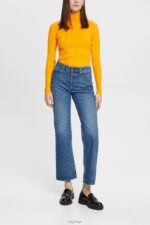 Esprit Cropped flared stretch jeans Women Blue Medium Wash Denim P0D0X451 - Image 2