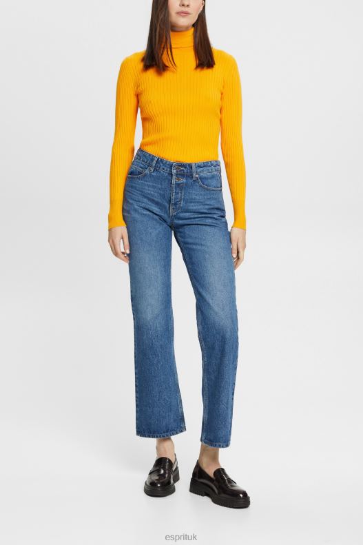 Esprit Cropped flared stretch jeans Women Blue Medium Wash Denim P0D0X451 - Image 2