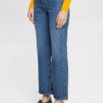 Esprit Cropped flared stretch jeans Women Blue Medium Wash Denim P0D0X451