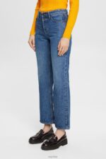 Esprit Cropped flared stretch jeans Women Blue Medium Wash Denim P0D0X451