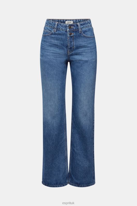 Esprit Cropped flared stretch jeans Women Blue Medium Wash Denim P0D0X451 - Image 5
