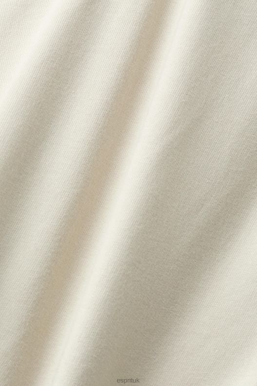 Esprit Cropped knot detail sweatshirt Women Light Taupe Sweatshirts & Hoodies P0D0X218 - Image 4