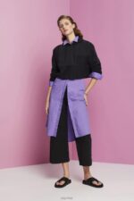 Esprit Cropped patchwork hoodie Women Black Sweatshirts & Hoodies P0D0X288 - Image 2