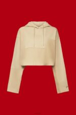 Esprit Cropped patchwork hoodie Women Sand Sweatshirts & Hoodies P0D0X289 - Image 5