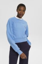 Esprit Cropped sweatshirt Women Light Blue Lavender Sweatshirts & Hoodies P0D0X156