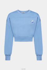 Esprit Cropped sweatshirt Women Light Blue Lavender Sweatshirts & Hoodies P0D0X156 - Image 5