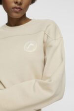 Esprit Cropped sweatshirt Women Light Taupe Sweatshirts & Hoodies P0D0X154 - Image 3