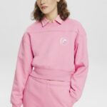 Esprit Cropped sweatshirt Women Pink Sweatshirts & Hoodies P0D0X157