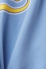 Esprit Cropped zip hoodie with logo print on the back Women Light Blue Lavender Sweatshirts & Hoodies P0D0X166 - Image 4
