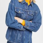 Esprit Denim blouse Women Blue Medium Wash Blouses P0D0X396