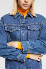 Esprit Denim blouse Women Blue Medium Wash Blouses P0D0X396 - Image 3