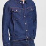 Esprit Denim jacket Men Blue Dark Wash Jackets P0D0X879