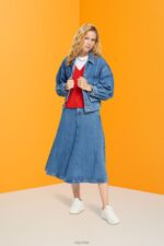 Esprit Denim jacket Women Blue Medium Wash Jackets P0D0X549 - Image 2