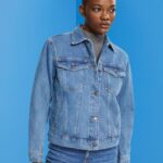 Esprit Denim jacket Women Blue Medium Wash Jackets P0D0X553
