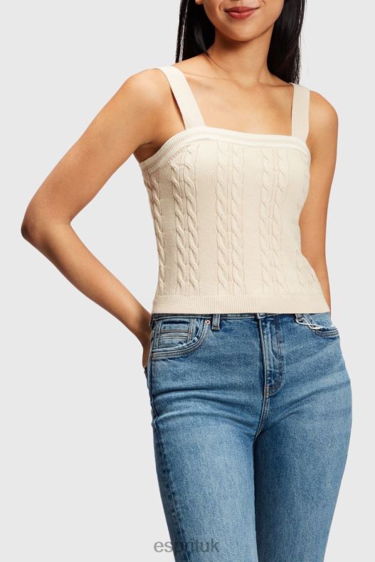 Esprit Dolphin logo cable sweater camisole Women Light Beige Sweaters P0D0X409 - Image 1