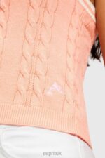 Esprit Dolphin logo cable sweater camisole Women Pink Sweaters P0D0X410 - Image 3