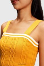 Esprit Dolphin logo cable sweater camisole Women Yellow Sweaters P0D0X411 - Image 2