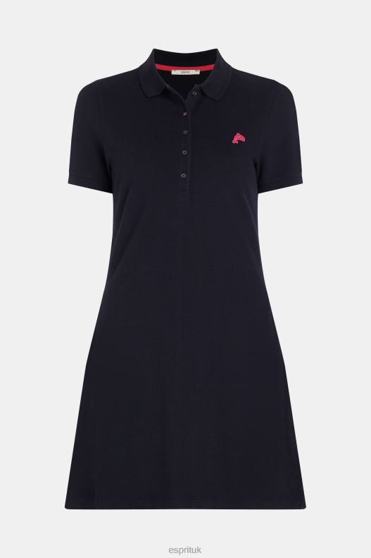 Esprit Dolphin Tennis Club Classic Polo Dress Women Black Dresses P0D0X504 - Image 4