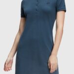 Esprit Dolphin Tennis Club Classic Polo Dress Women Navy Dresses P0D0X506
