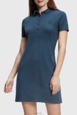 Esprit Dolphin Tennis Club Classic Polo Dress Women Navy Dresses P0D0X506