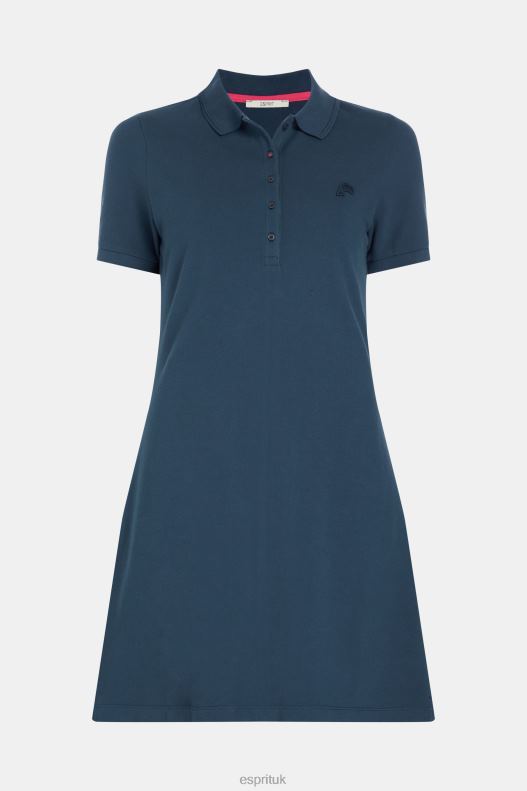 Esprit Dolphin Tennis Club Classic Polo Dress Women Navy Dresses P0D0X506 - Image 4