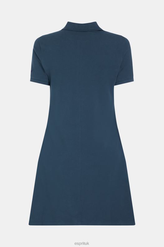 Esprit Dolphin Tennis Club Classic Polo Dress Women Navy Dresses P0D0X506 - Image 5