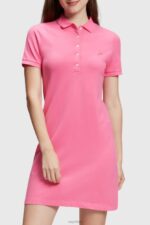 Esprit Dolphin Tennis Club Classic Polo Dress Women Pink Dresses P0D0X508