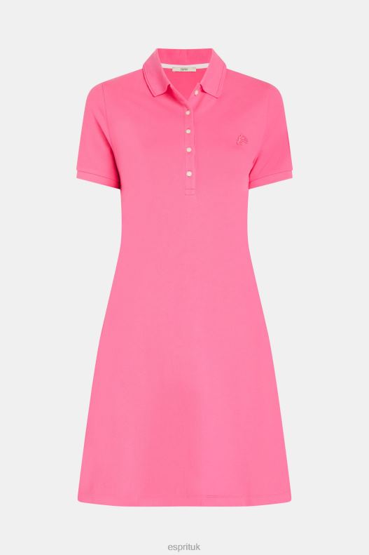 Esprit Dolphin Tennis Club Classic Polo Dress Women Pink Dresses P0D0X508 - Image 4