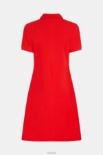 Esprit Dolphin Tennis Club Classic Polo Dress Women Red Dresses P0D0X507 - Image 5