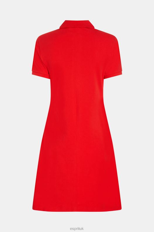 Esprit Dolphin Tennis Club Classic Polo Dress Women Red Dresses P0D0X507 - Image 5
