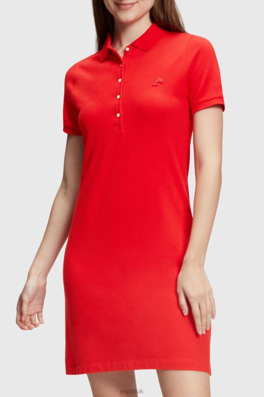 Esprit Dolphin Tennis Club Classic Polo Dress Women Red Dresses P0D0X507 - Image 1