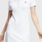 Esprit Dolphin Tennis Club Classic Polo Dress Women White Dresses P0D0X505