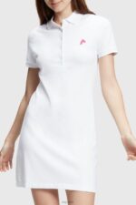 Esprit Dolphin Tennis Club Classic Polo Dress Women White Dresses P0D0X505