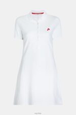 Esprit Dolphin Tennis Club Classic Polo Dress Women White Dresses P0D0X505 - Image 4