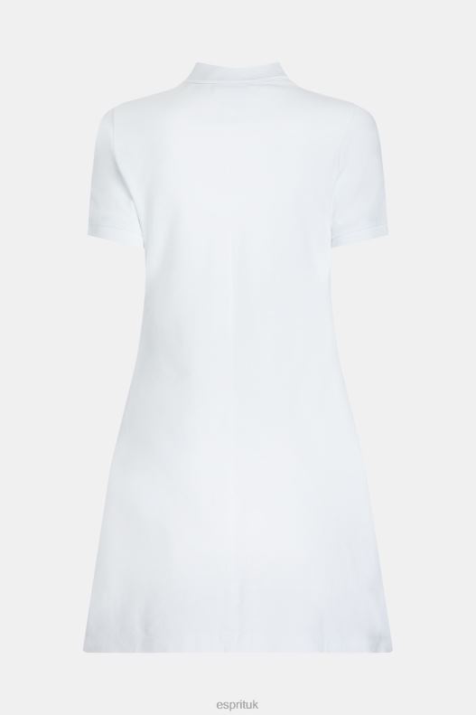 Esprit Dolphin Tennis Club Classic Polo Dress Women White Dresses P0D0X505 - Image 5